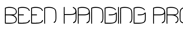 Been Hanging Around font preview